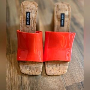 Woman's Heels Nine West Orange Size 6.5M